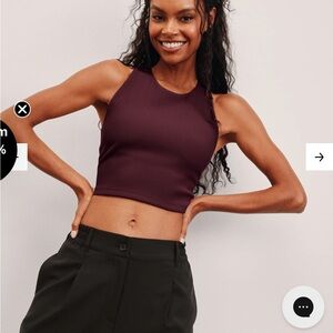 Refocus Ribbed Cropped Tank